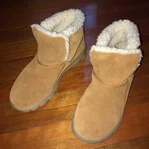 Skechers Suede Faux Fur Booties
